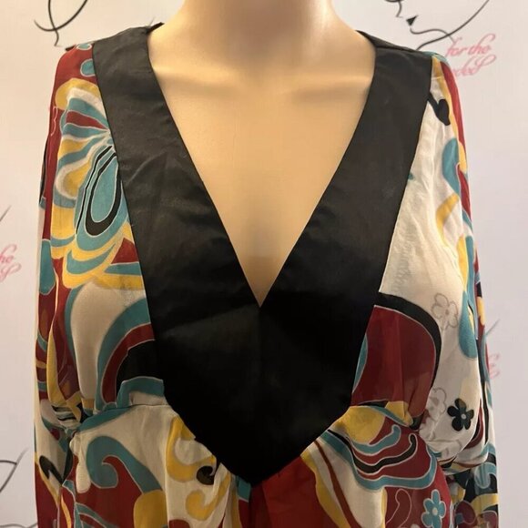 Design Works. Size L -runs small. Chiffon Pullover Lagenlook. Boho. B81 - Picture 5 of 6